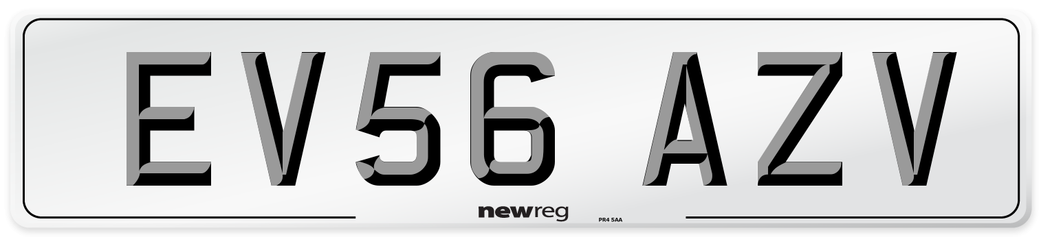 EV56 AZV Number Plate from New Reg